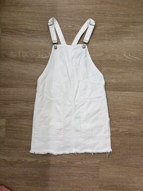 White Denim Overall Dress